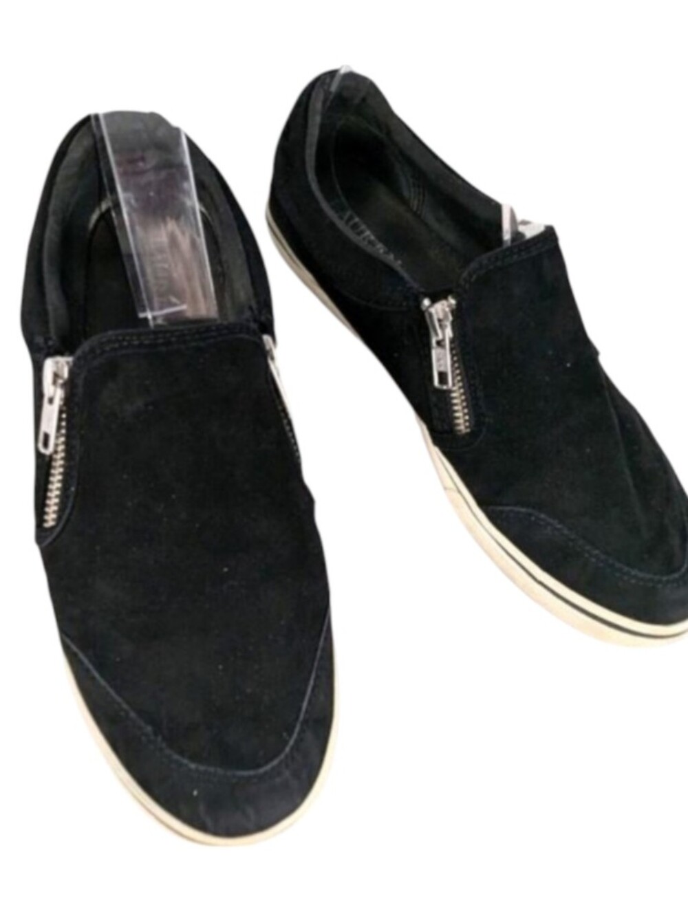 LAUREN BY RALPH LAUREN! JEORGIA BLACK GENUINE SUEDE LEATHER TENNIS SHOES! SZ 8B